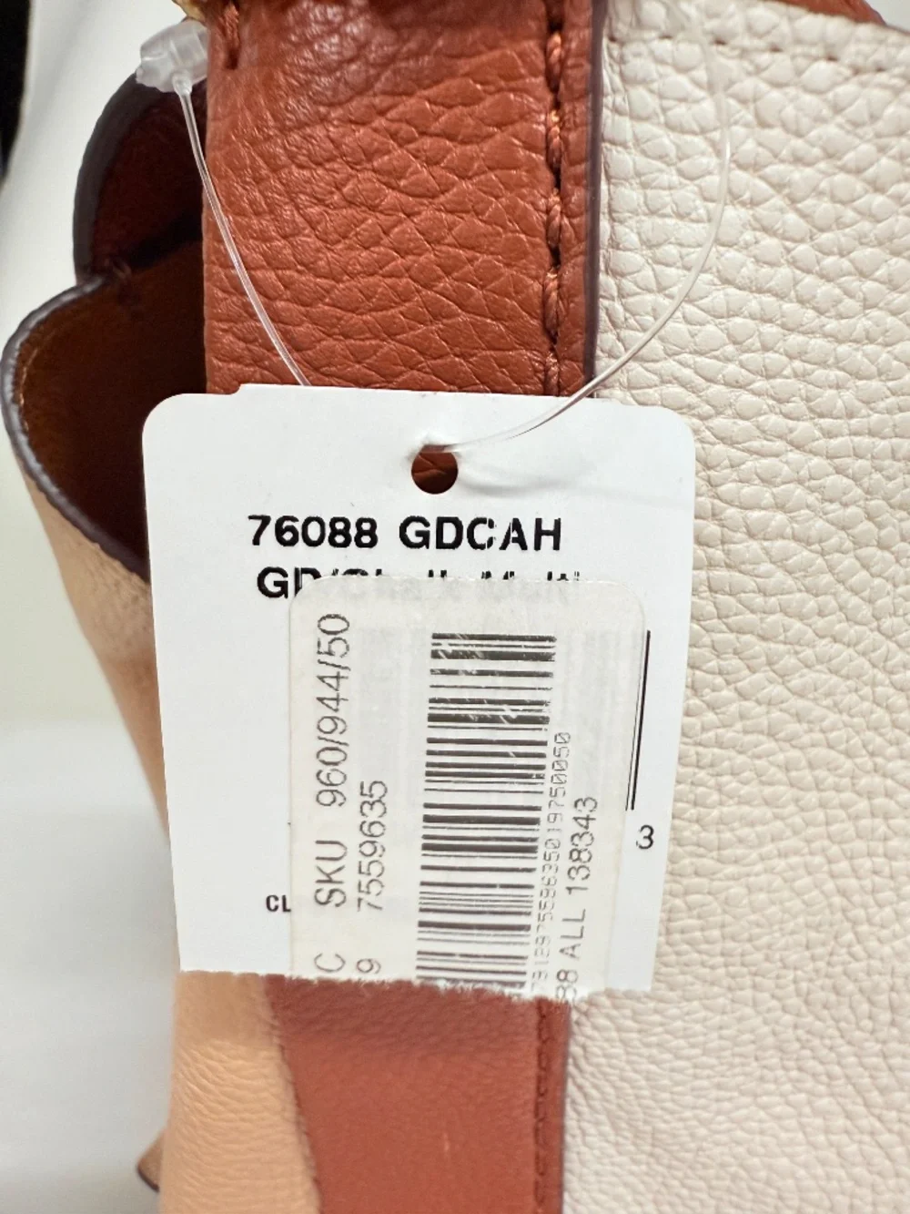COACH 76088 Hadley hobo in colorblock Chalk Multicolor